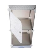 Étagère de rangement à colonne grise - 34x31.5x139 cm
