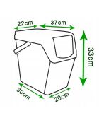 4 Cubes de recyclage 80 L Sortibox blancs - 39.5x23.3x33.3