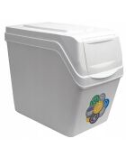 4 Cubes de recyclage 80 L Sortibox blancs - 39.5x23.3x33.3