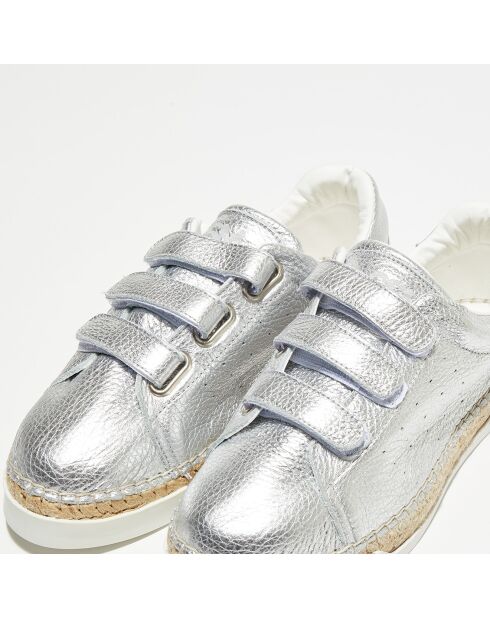 Sneakers en Cuir Wonder argentées