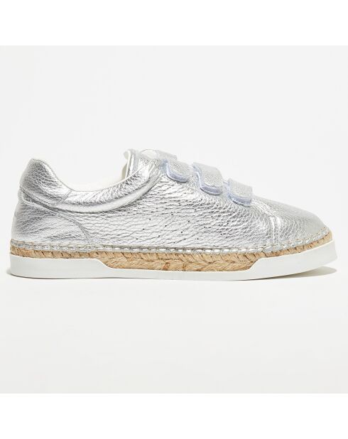 Sneakers en Cuir Wonder argentées
