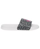 Mules Melina blanc/noir