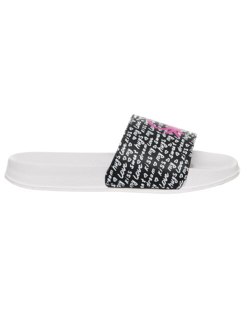 Mules Melina blanc/noir