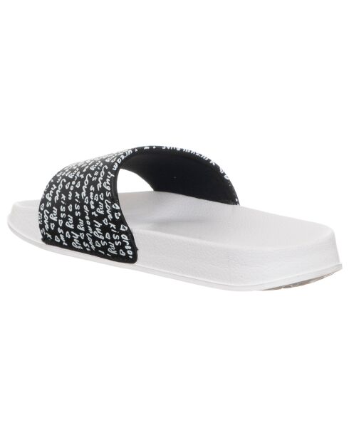 Mules Melina blanc/noir