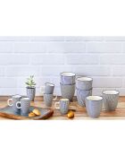 6 Tasses à café Pattern Dark blue bleu foncé - 9 cl