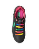 Sneakers Labelium nere/fucsia