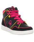 Sneakers Rosita noir/fuchsia