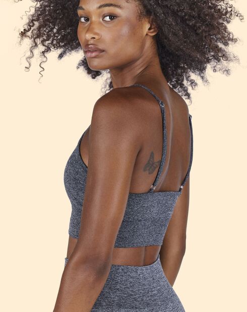 Brassière de sport Maintien léger  gris chiné