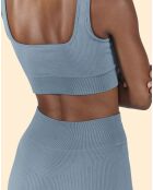 Brassière de sport Maintien léger bleu glacé