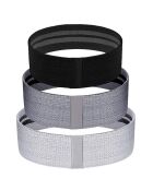 3 bandes élastiques de résistance noir/gris/argenté