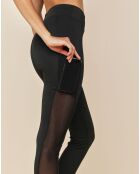 Legging avec poche de running compressif noir