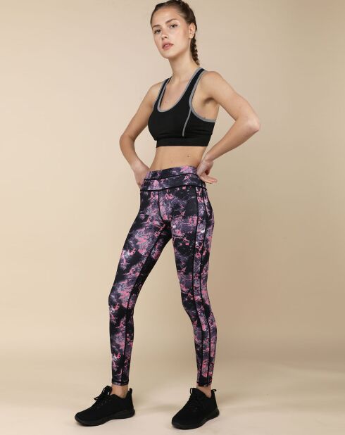 Legging de training coupe compressive multicolore