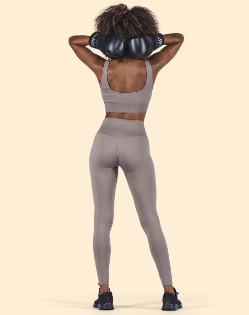 Legging de sport marron glacé
