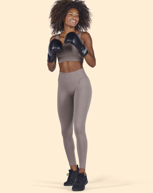 Legging de sport marron glacé