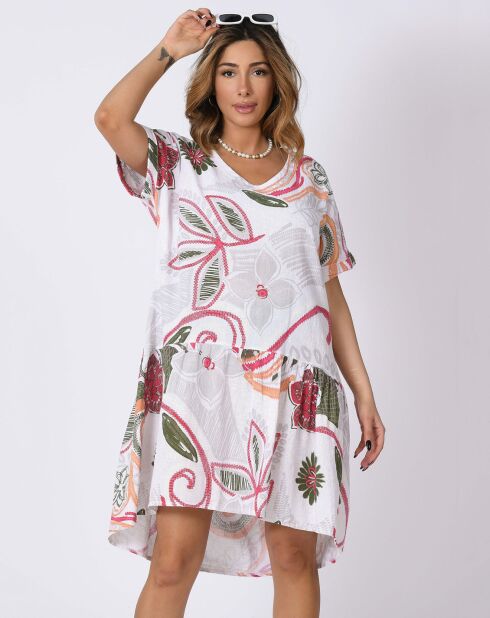 Robe 100% Lin Dina blanche