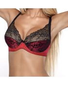 Soutien-gorge catherine IV noir/rouge