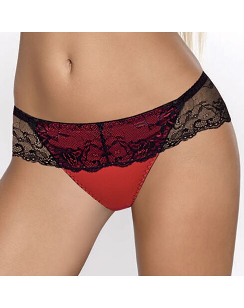 Tanga catherine IV noir/rouge