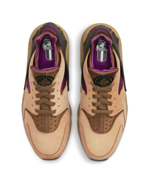 Sneakers en Velours de Cuir Air Huarache Run camel
