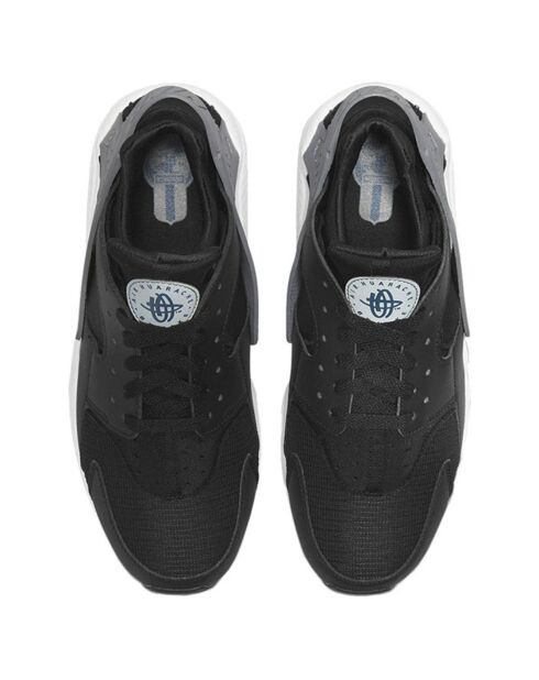 Sneakers en Cuir et Mesh Air Huarache Run noir/gris