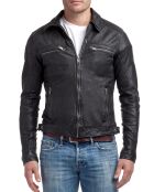 Veste en Cuir Narek noire
