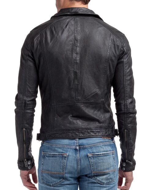 Veste en Cuir Narek noire