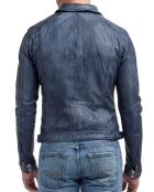 Blaue Narek Lederjacke