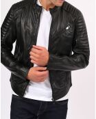 Veste en Cuir Norberto noire