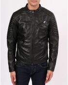 Veste en Cuir Norberto noire