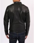 Veste en Cuir Norberto noire