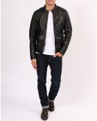 Veste en Cuir Norberto noire