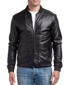 Veste en Cuir Norman noire