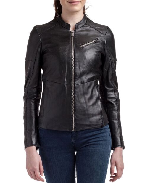 Veste en Cuir Nova noire