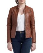 Veste en Cuir Nova cognac