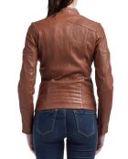 Veste en Cuir Nova cognac