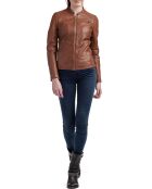 Veste en Cuir Nova cognac