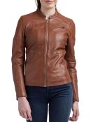 Veste en Cuir Nova cognac