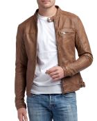 Veste en Cuir Zack cognac