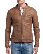 Veste en Cuir Zack cognac