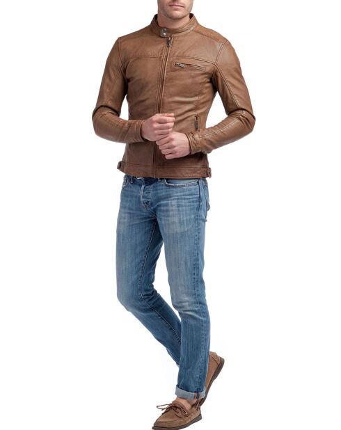 Veste en Cuir Zack cognac