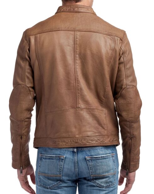 Veste en Cuir Zadok cognac