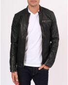 Veste en Cuir Zarek noire
