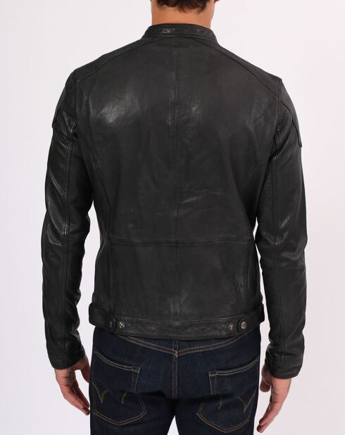 Veste en Cuir Zarek noire