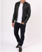 Veste en Cuir Zarek noire