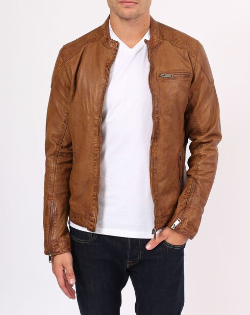 Veste en Cuir Zarek cognac