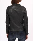 Veste en Cuir Zayra noire