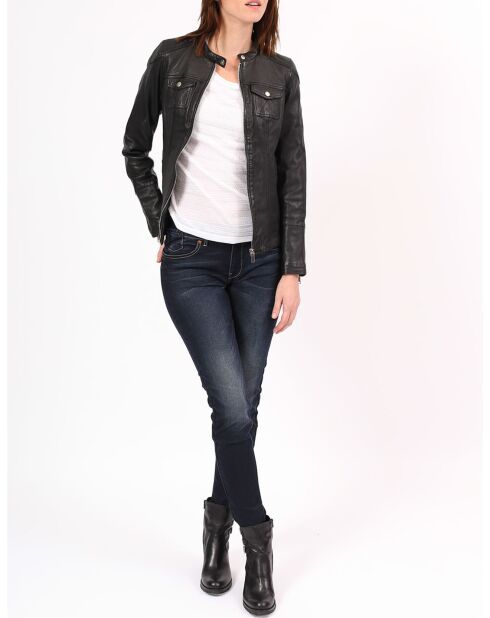 Veste en Cuir Zayra noire