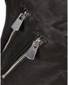 Veste en Cuir Zeenia noire