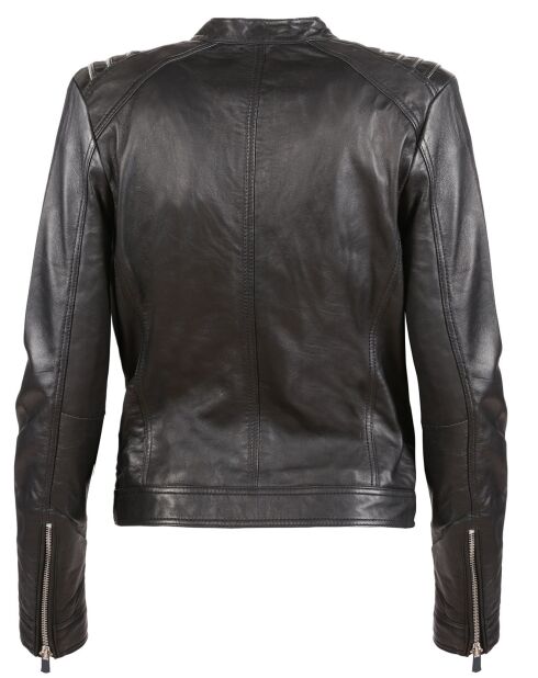 Veste en Cuir Zeenia noire