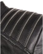 Veste en Cuir Zeenia noire