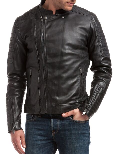 Veste en Cuir Zen noire